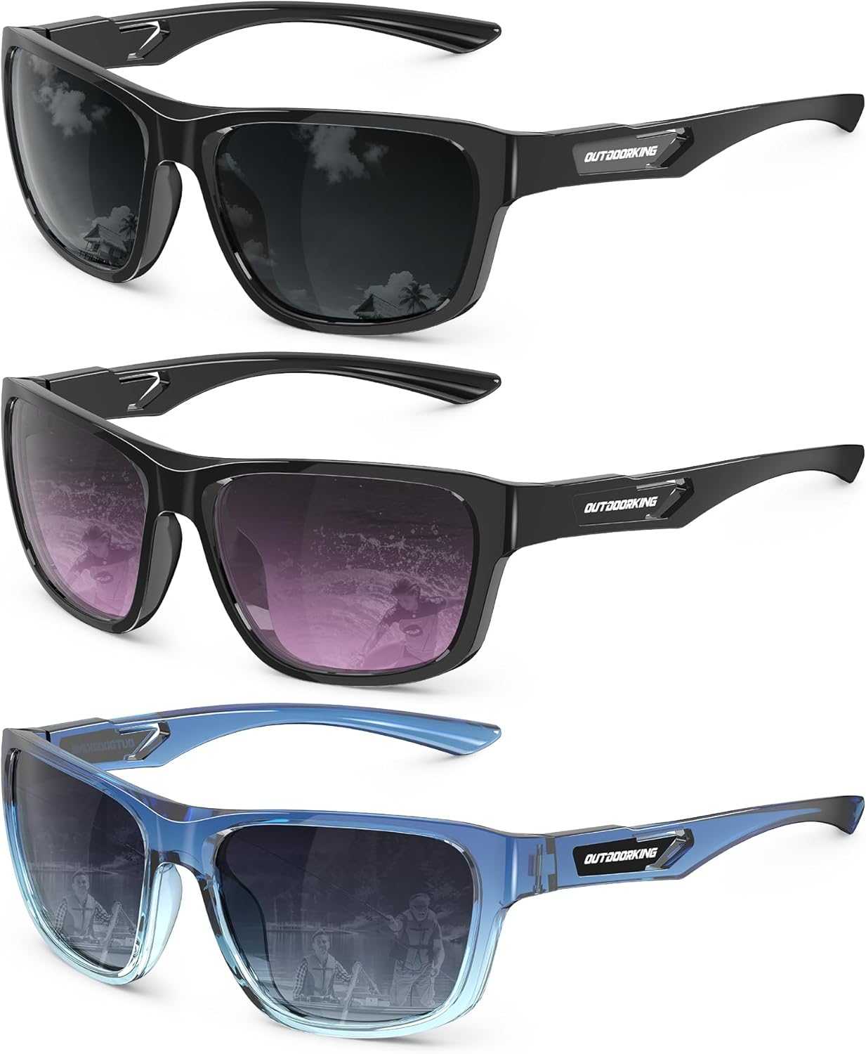 KALIYADI Polarized Sunglasses Men Sports-Sunglasses: Classic Sun Glasses for Driving, Fishing for Women with UV400 Protection