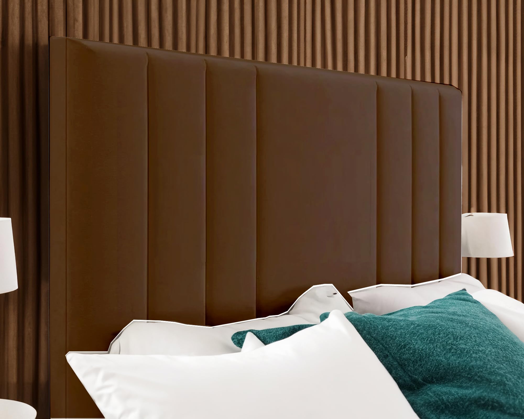 QUALITY RIO CHENILLE HEADBOARD - 2FT6, 3FT, 4FT, 4FT6, 5FT, 6FT SIZE HEADBOARD WITH 30" HEIGHT - BEAUTIFUL DESIGN DIVAN BED HEADBOARD (MINK, 4FT SMALL DOUBLE)