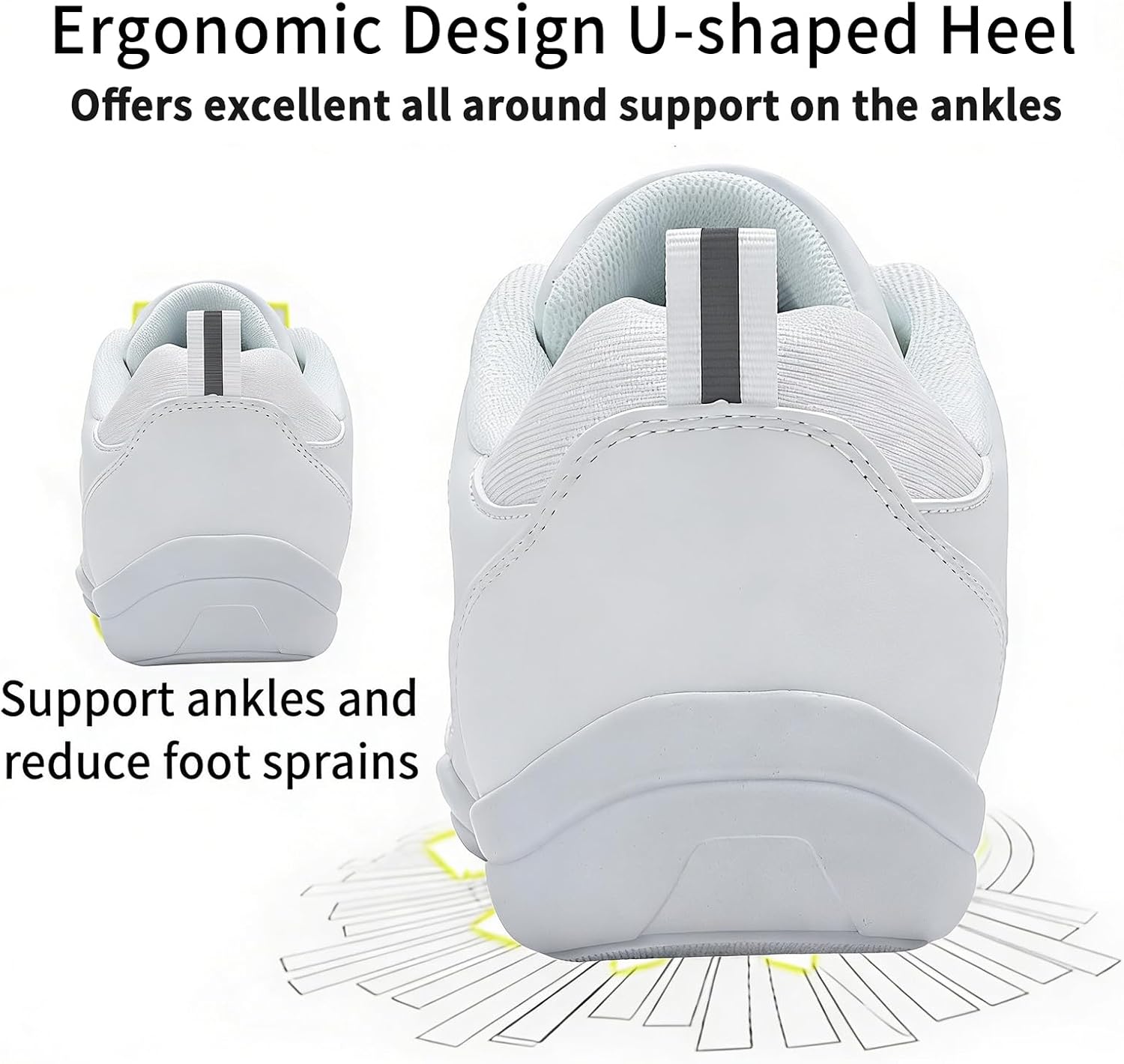 Girls Cheer Shoes Youth Cheerleading Dance Shoes Breathable Lightweight Comfortable for Athletic Training Tennis Sport Dancing Cheerleader Competition