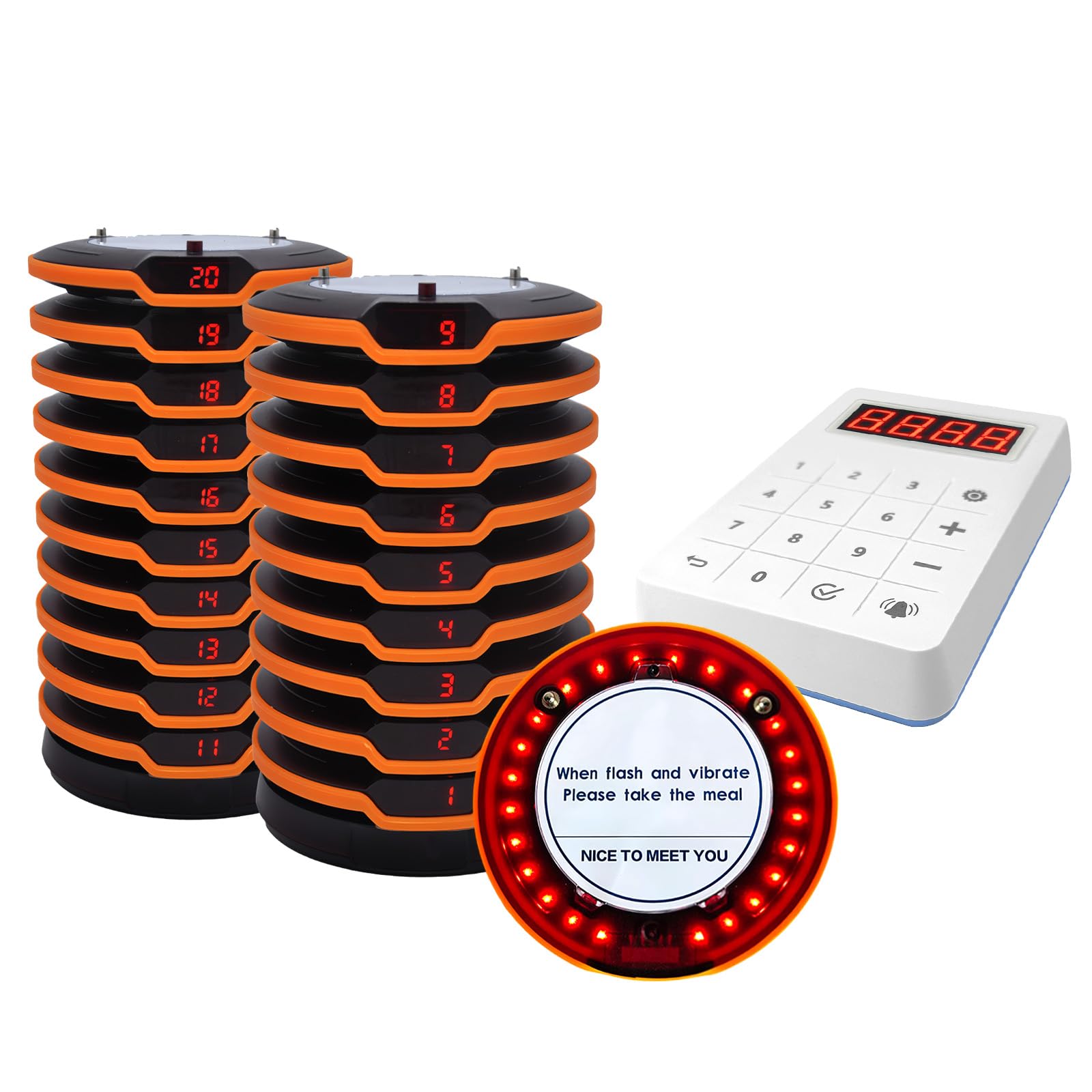 Pager Rufsystem, 400M Pager Gastronomie, 20 Pager, 300mAh Akku