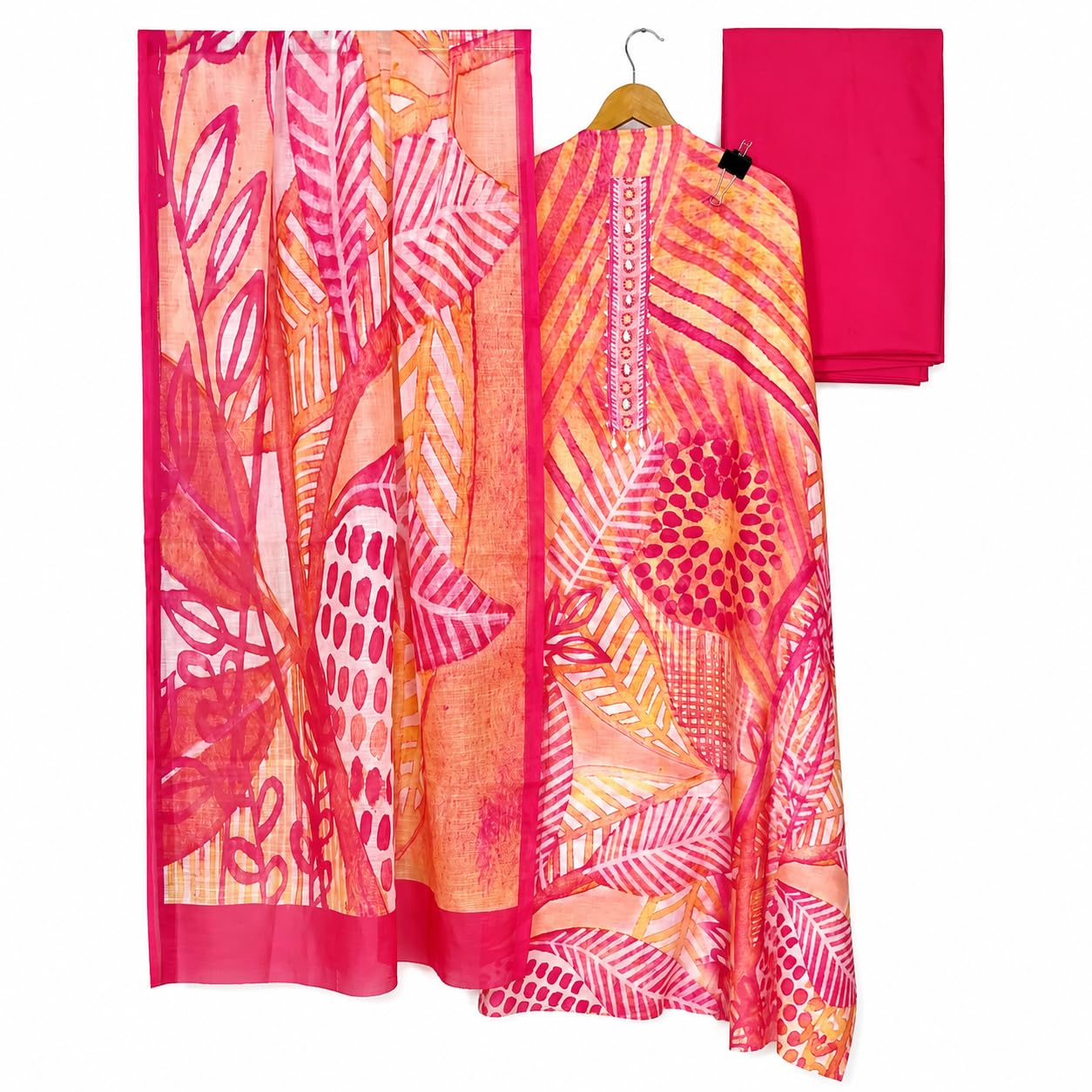 Women's Linen Digital Printed Unstitched Suit Set with Cotton Bottom & Printed Dupatta | 3 Piece Dress Material | Linen Fabric | Suit Dupatta & Cotton Bottom 2.5 Mtr-image-12