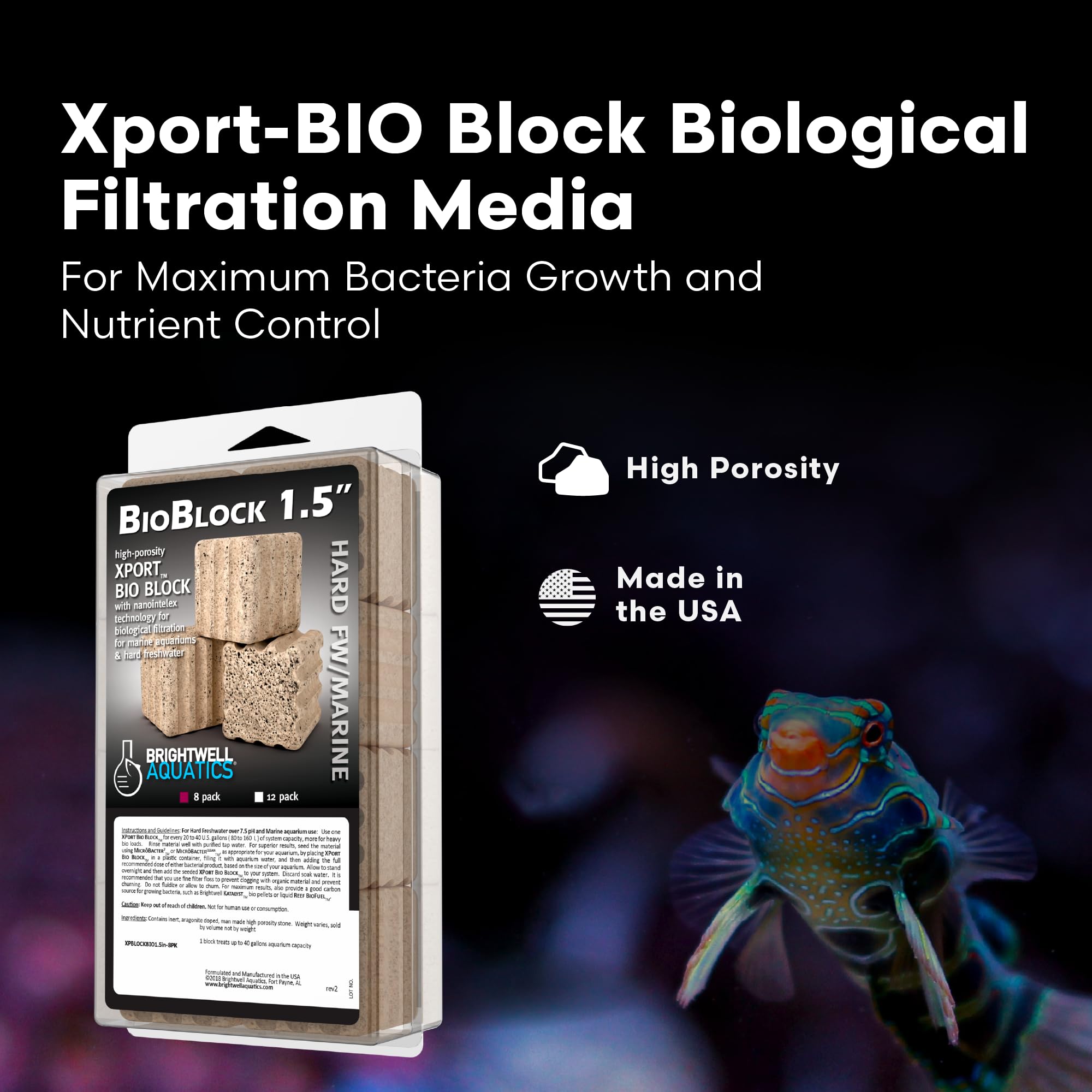 Amazon.com : Brightwell Aquatics Xport BIO Blocks Aquarium Filter