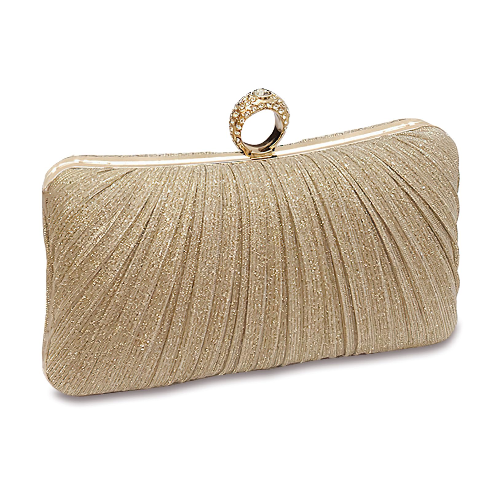 Clutch Purse for Women, Evening Bag with Removable Chain Strap