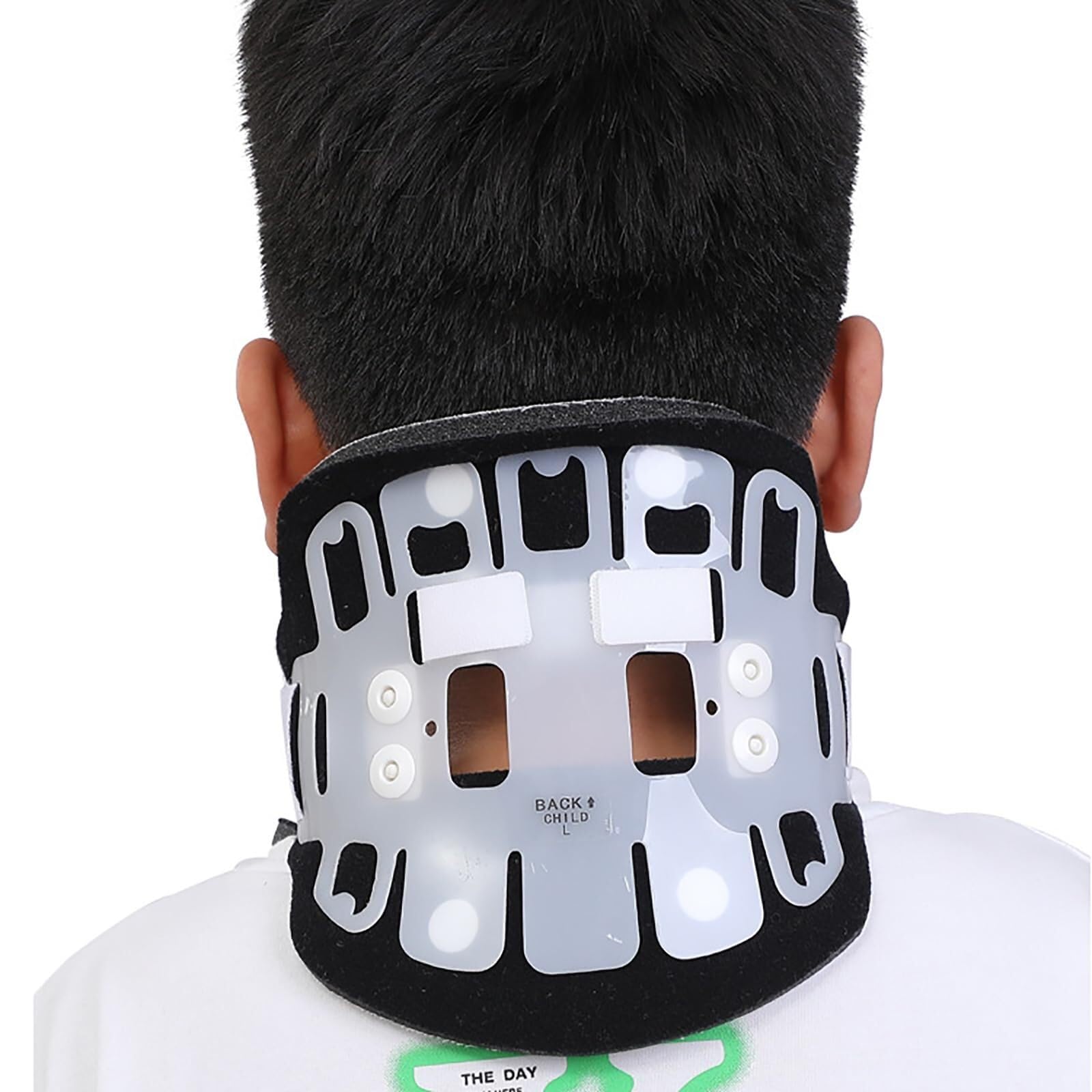 X&Z-XAOY Collarín con Diseño De Soporte Occipital Corrector De Tortícolis Infantil Presión Parcial De Cinco Puntos Y Sujeción De La Mandíbula Alta Y Fuerte(M)