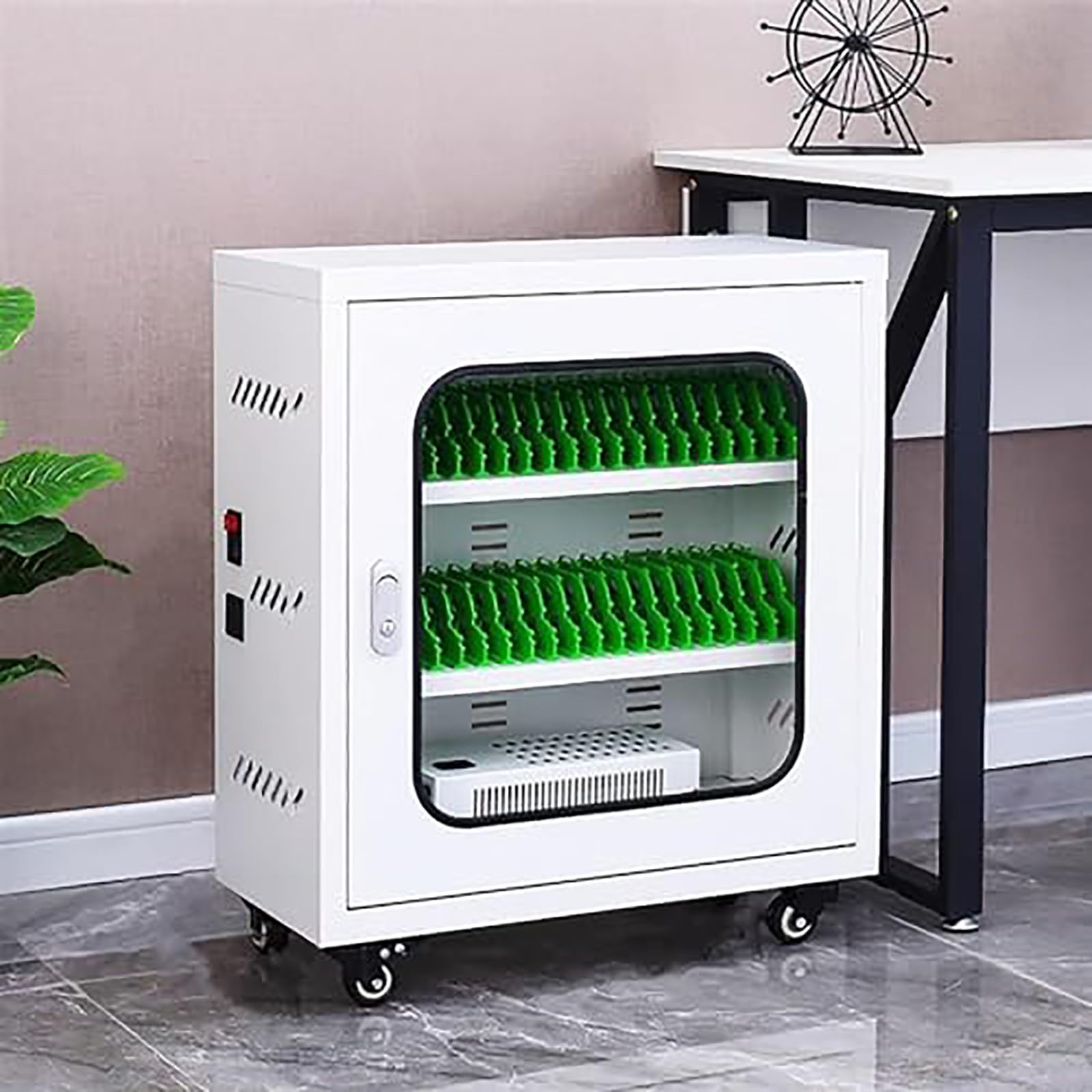 Casier de stockage pour téléphone portable rechargeable armoire 40 slots avec serrure