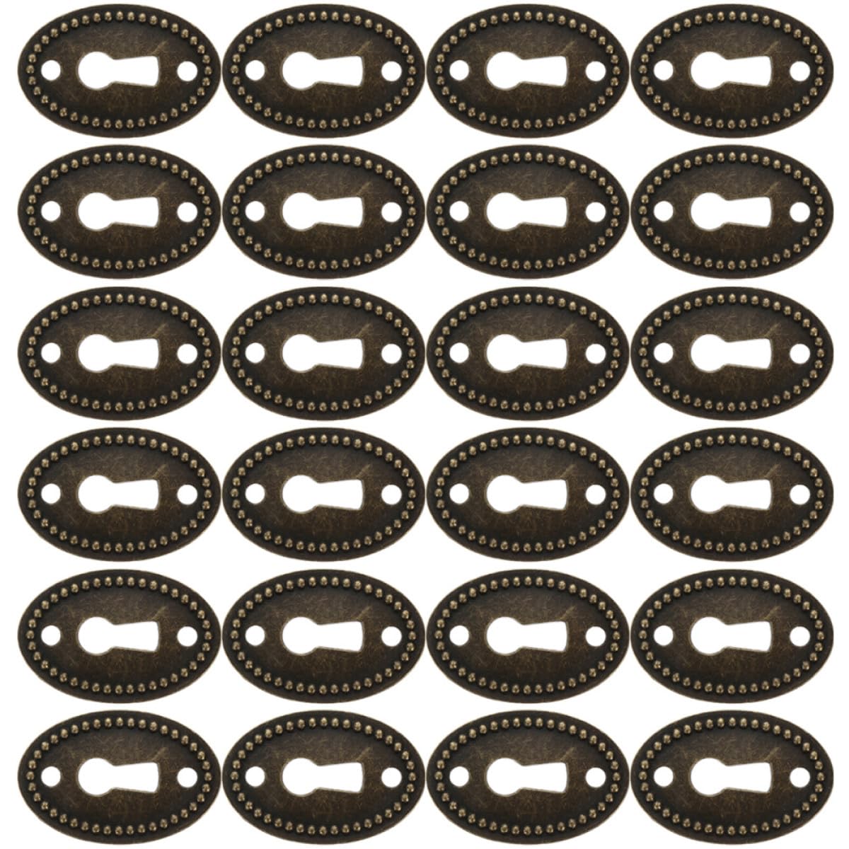 Placas de ojo de cerradura ovaladas de aleación de zinc de 35X23 MM para cajones y tocadores