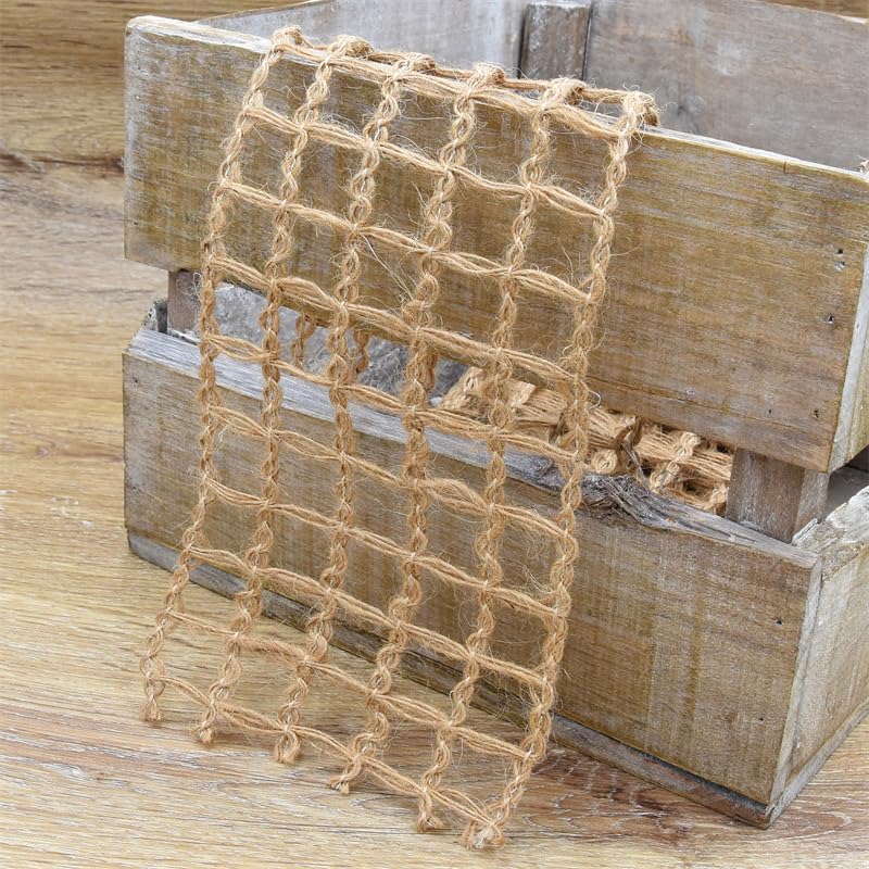 30/60 jardów 10 cm szerokości retro hesyjska wstążka lniana wstążka jutowa rolka pleciona wstążka jutowa do rękodzieła tapicerskie gips plecione wykończenie