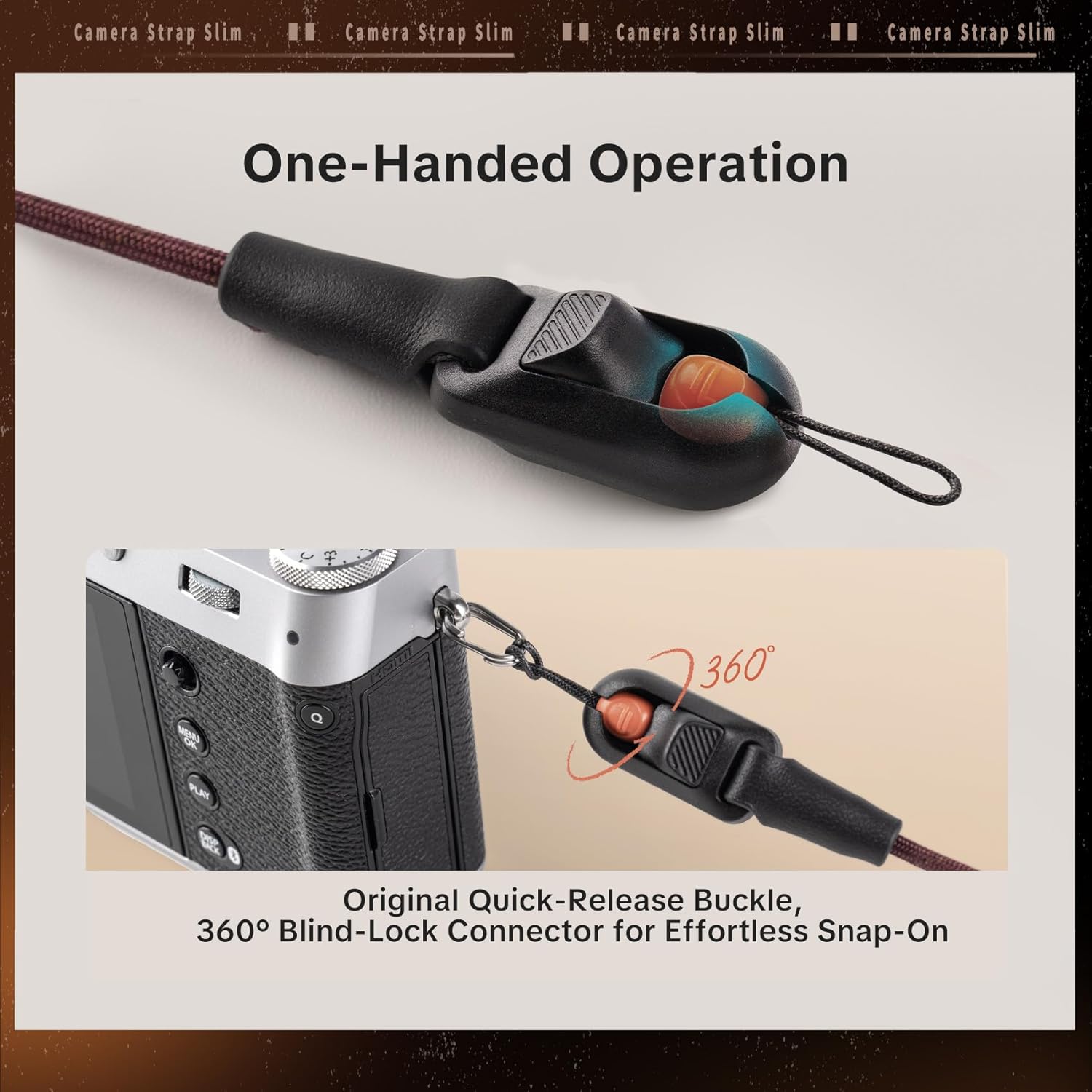 PGYTECH Camera Shoulder Strap Slim Vintage Style, Adjustable 32.2-53.5in Quick Release Retro Leather Neck Strap for Compact Camera/Mirrorless/Smartphone for Travel/Street Photography, Olive Green - Image 3