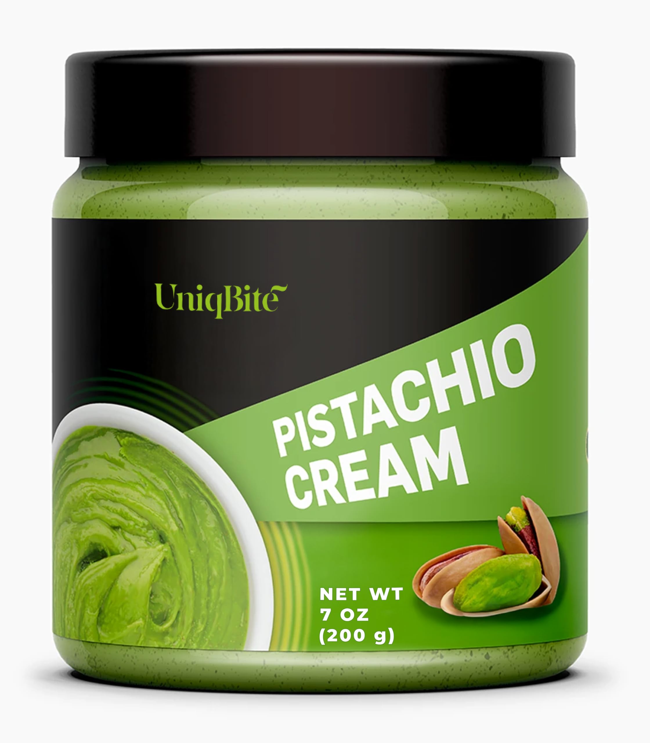 UNIQBITE Pistachio Cream for Dubai Chocolate, Natural Sweet Pistachio Butter Spread Paste, 7 oz (200g)