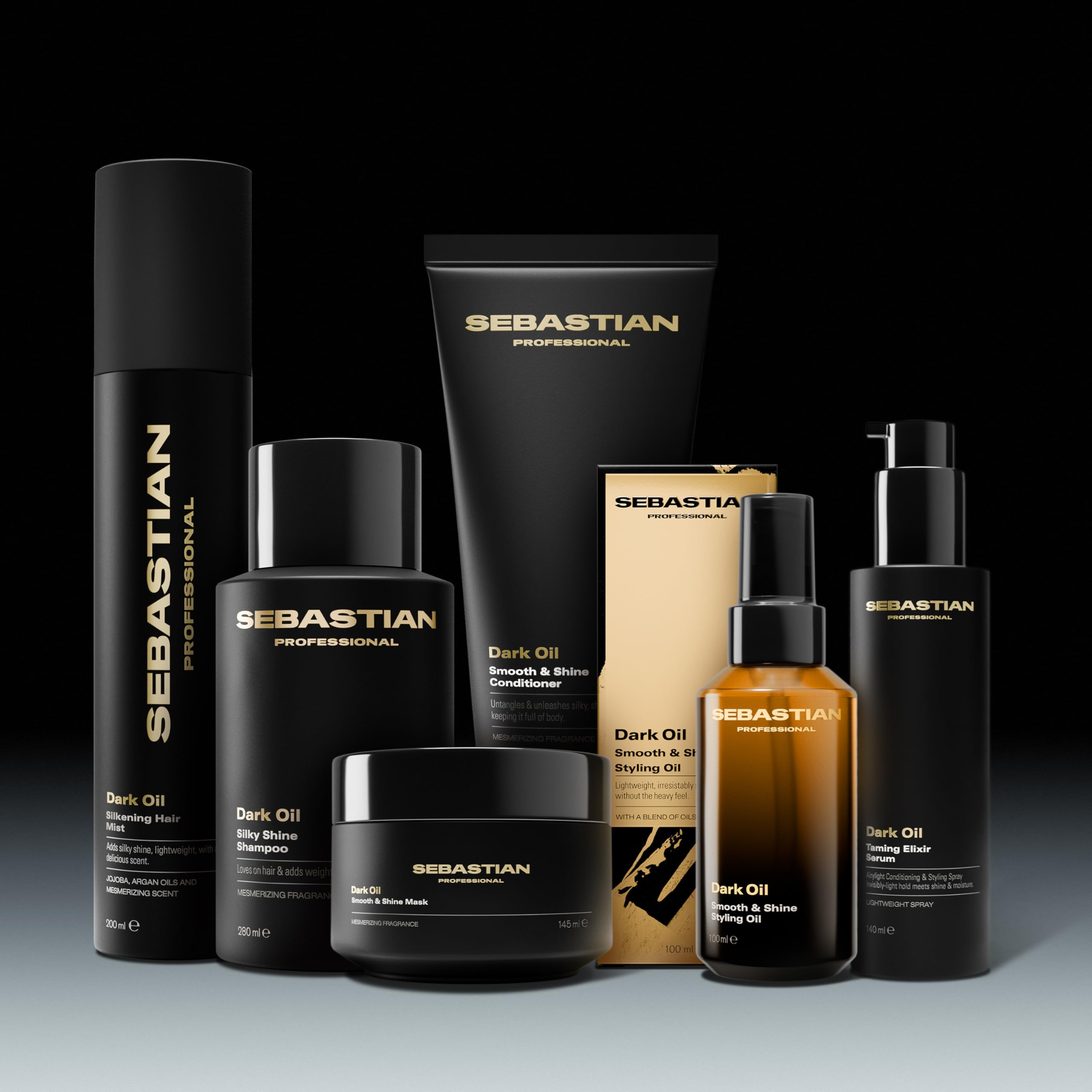 Sebastian Professional Dark Oil – Shampoing brillance et lissage professionnel, nettoie en douceur et sublime les cheveux