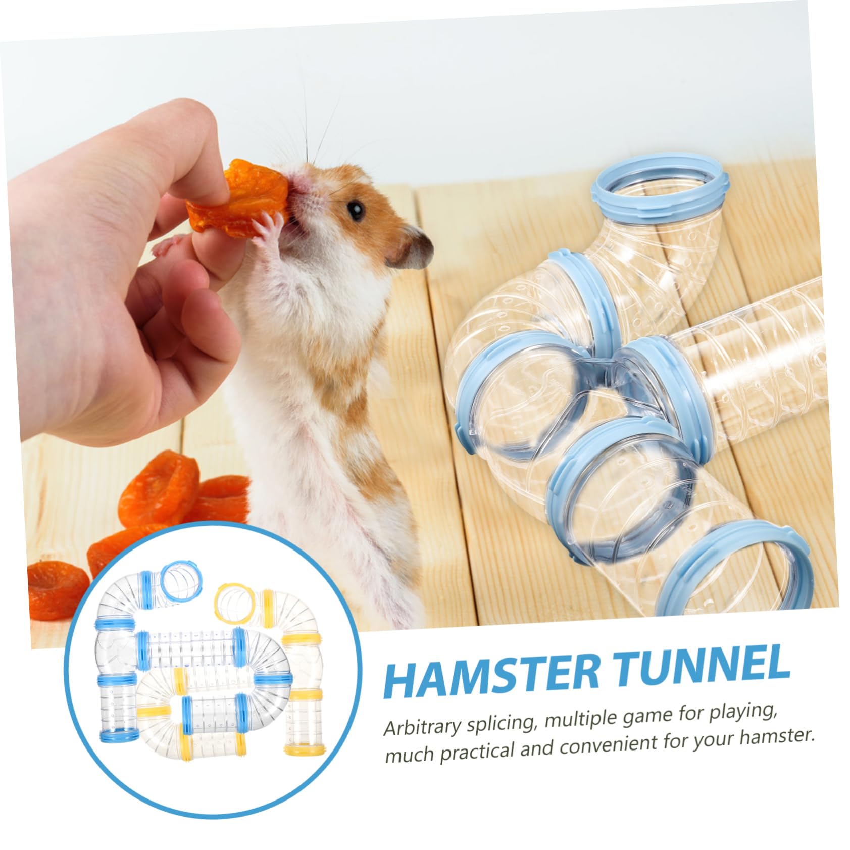 Hamstertunnel aus Kunststoff, Transparent, 2 Satz Verbindungsteile