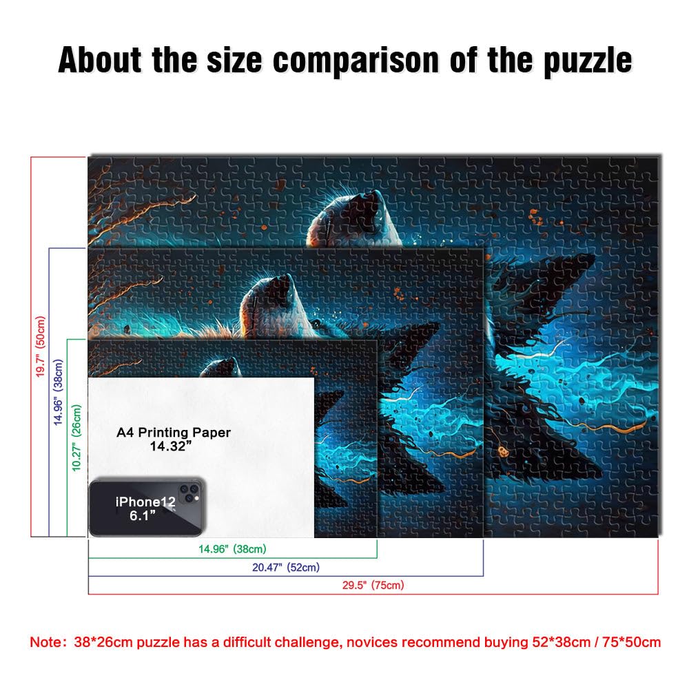 Chien Border Collie Puzzles pour Adultes 2000 pièces Jouets à Faire soi-même avec des pièces de Formes aléatoires entièrement imbriquées 70x100cm