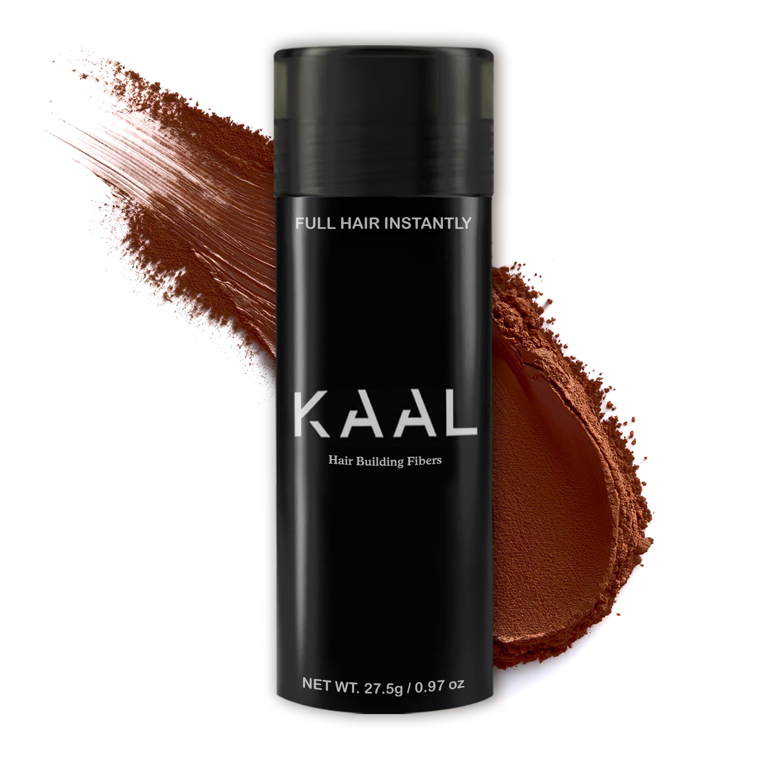 KAAL Hair Fiber Powder - (27.5g, Auburn), Refillable Bottle Hair Filler to Conceal Thinning Areas | For Men & Women, Instantly Effective