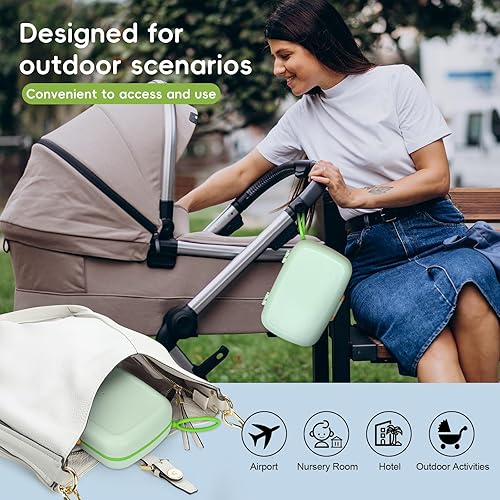 Miniatura 8 de Kit limpiador de botellas de viaje 7 en 1 con estante de secado de botellas, cepillo de botella de limpieza de 360, cepillo para pezones, cepillo de