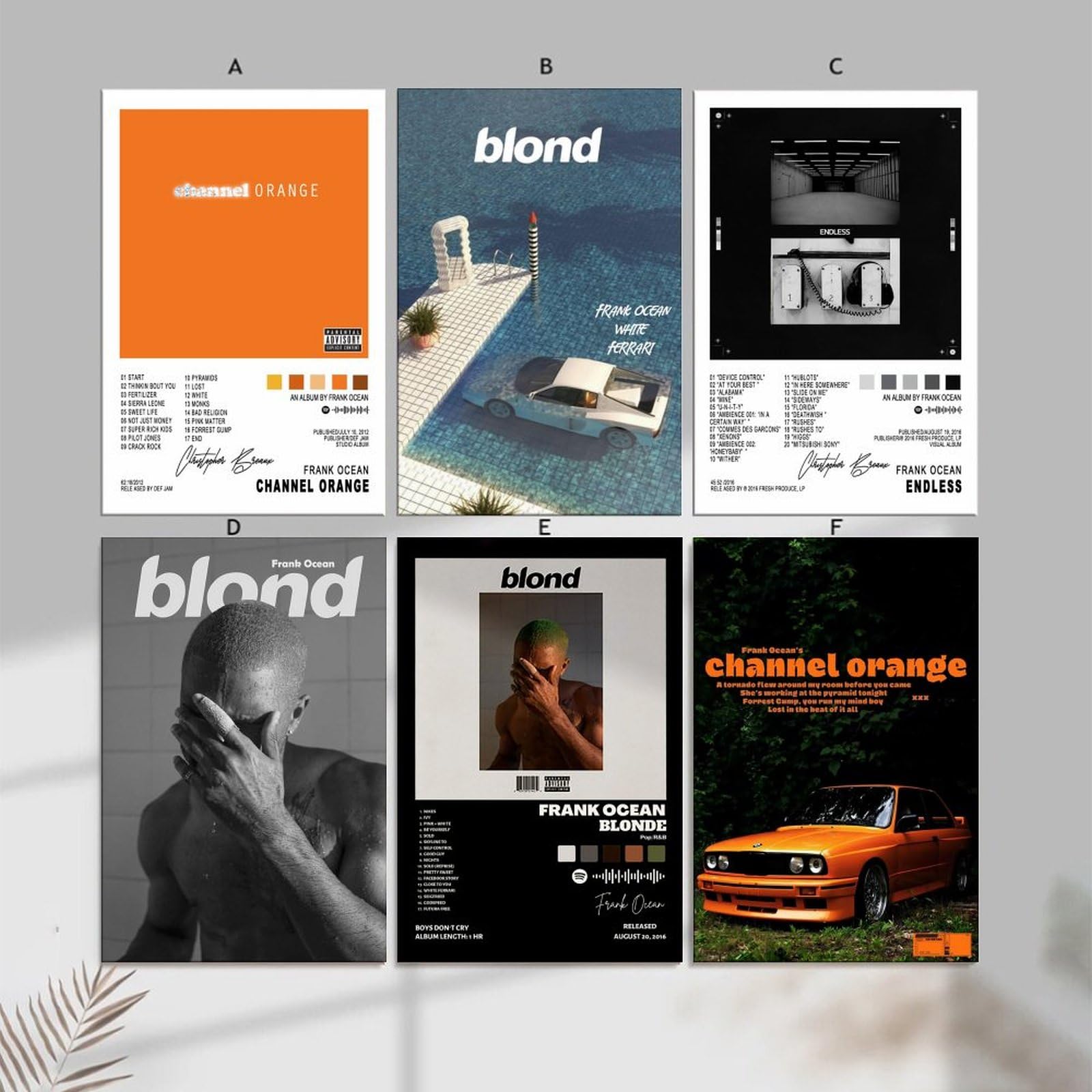 A Set Of 6 Frank Ocean Rapper Retro Frank Ocean White Ferrari