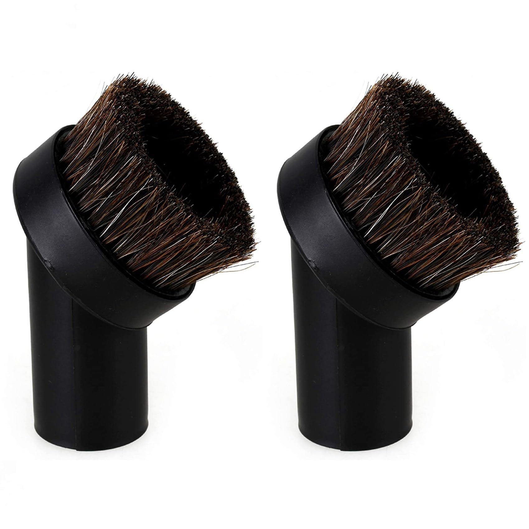 Hndhbfgrt 2pcs 32mm Round Dust Brush, Black Horse Hair 25mm Vacuum Cleaner Attachment Replacement