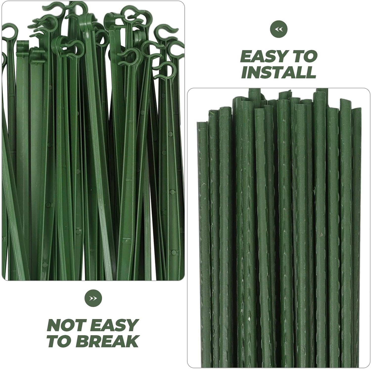 Veemoon 3 Sets Tomato Plant Trellis Climbing Support Frame for Garden and Patio, Triangle Shape 27 Rods, 27 Connecting Bars, and 18 Connectors for Vegetable and Flower Vines