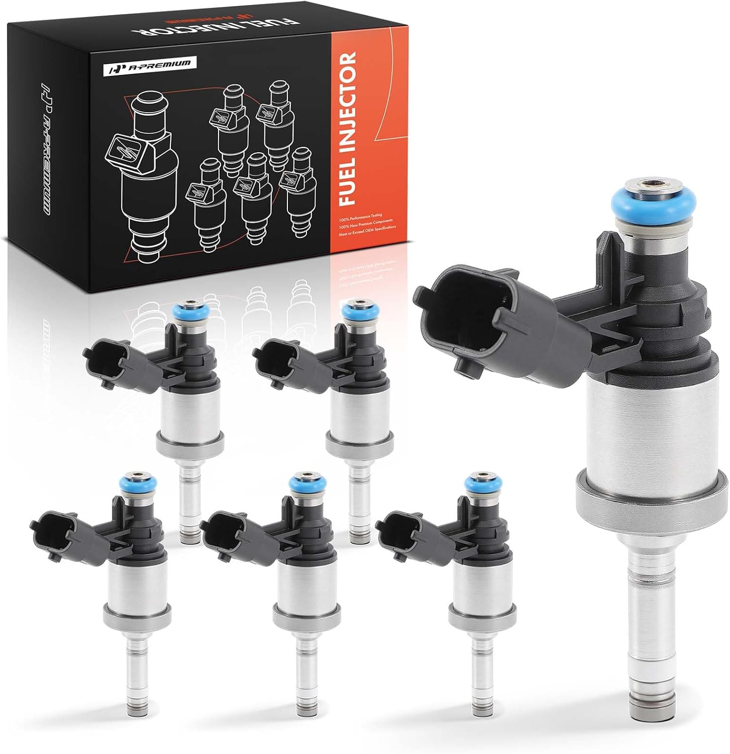 A-Premium Fuel Injectors Compatible with Chevrolet Traverse 2009-2011, Camaro 2010-2011 & GMC Acadia 2009-2011 & Buick Enclave 2009-2011, LaCrosse 2010-2011 & Cadillac CTS/STS, 3.6L, Set of 6