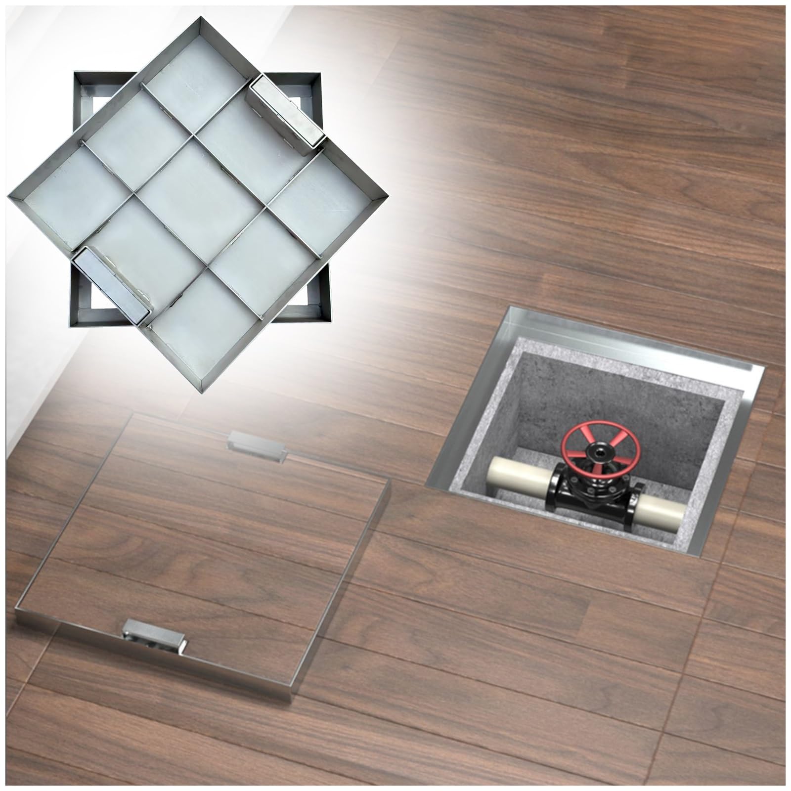 Couvercles de lavabo d'extérieur encastrés avec poignée