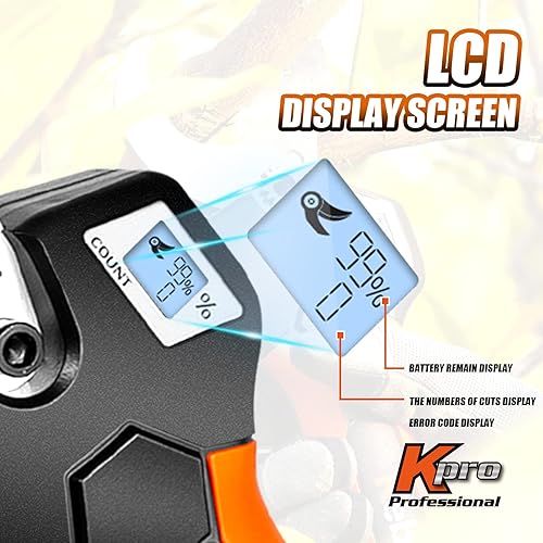 Miniatura 4 de Tijeras de poda eléctricas inalámbricas de 40MM, Tijeras de poda profesional Kebtek alimentadas por batería de 18V con motor sin escobillas, 2