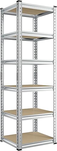 Miniatura 11 de REIBII Estantes de almacenamiento de 2000 libras, estantería de garaje de 5 niveles, estantería de metal resistente, estante de metal ajustable para