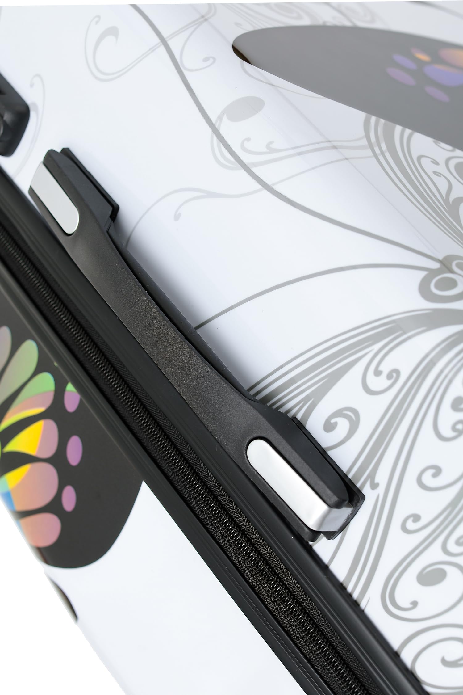 BEIBYE Butterfly 2060 TSA-Schloss 4-TLG. Reisekoffer Trolley – Robustes Hartschalen Kofferset inkl. Handgepäck und Beautycase(L-66cm)
