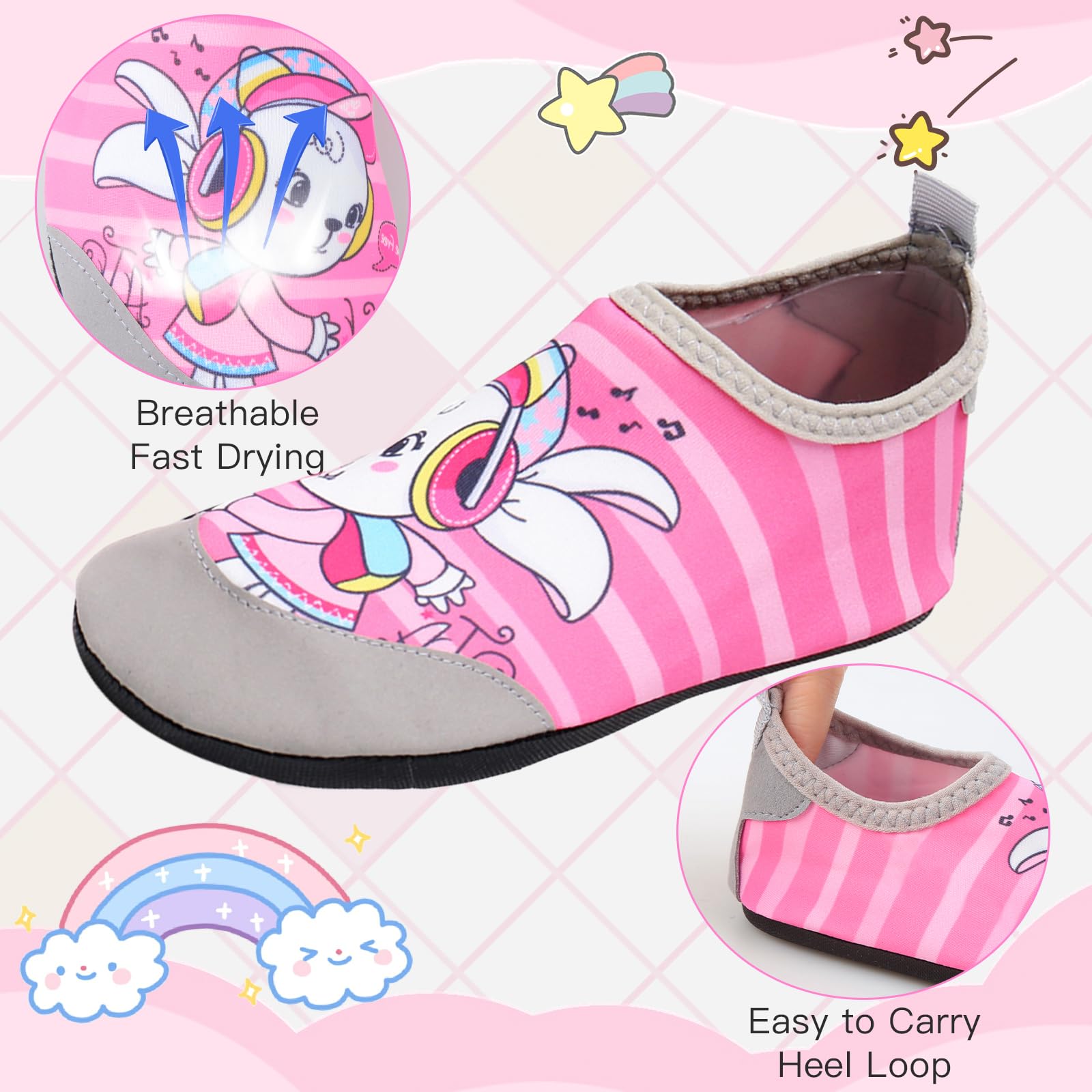 Zapatos de playa para niños 24-33 UE transpirables secado rápido descalzos agua piscina surf