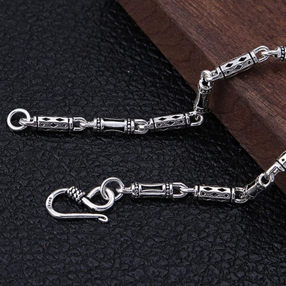 Amazon.com: FCKJXSPYXSM 4mm 925 Sterling Silver Retro Hollow