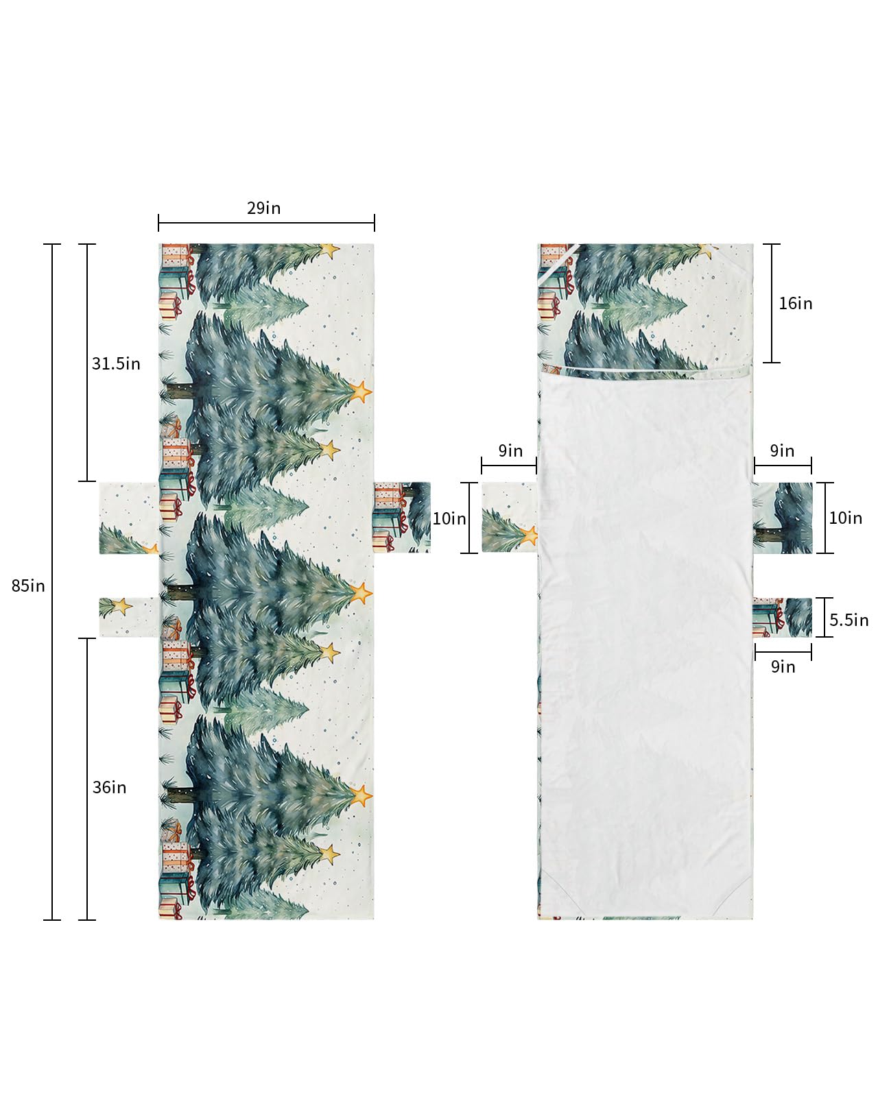 Christmas Tree Beach Lounge Chair Towel Cover, Soft Chaise Lounge Towel with Side Pockets Patio Pool Chairs Cover for Beach/Pool Sunbathing 29x85 Green Xmas Tree Christmas Gifts