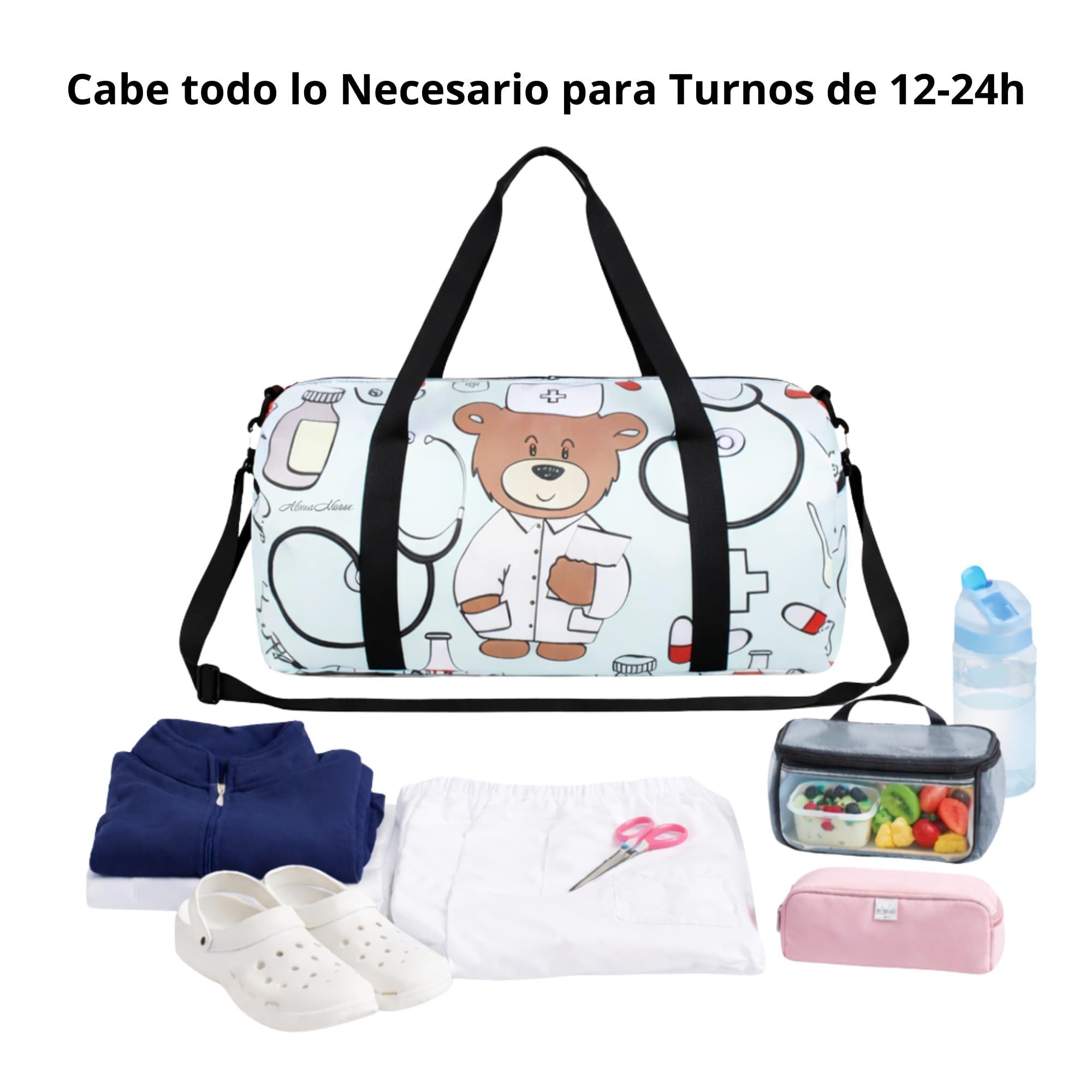Bolso Enfermera Profesional Gran Capacidad Organizador Material Enfermero Hospital, Turnos y Guardias. Regalo Enfermera.
