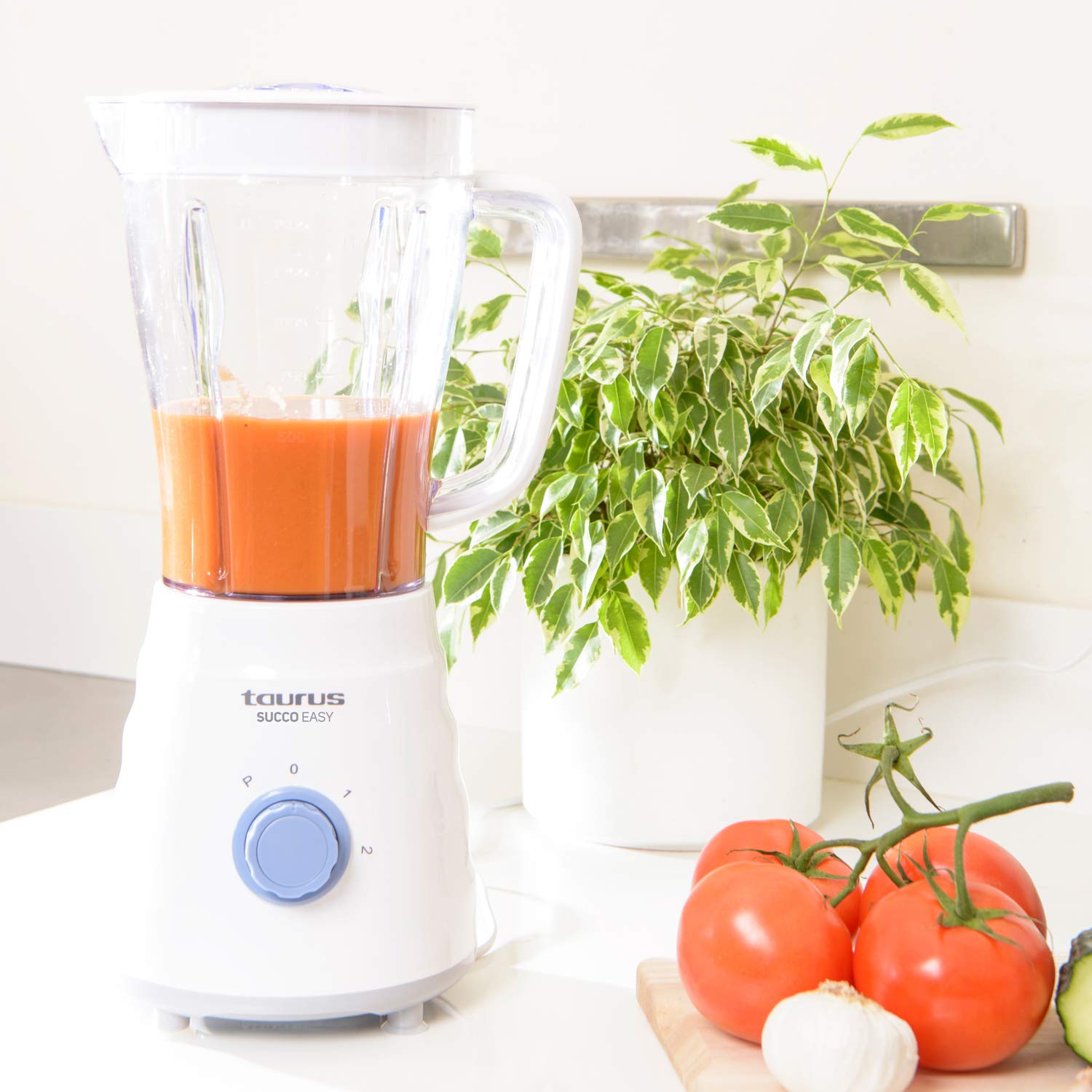 Taurus Succo Easy mikser stojący, 500 W, tworzywo sztuczne, 2 poziomy prędkości, biały i niebieski