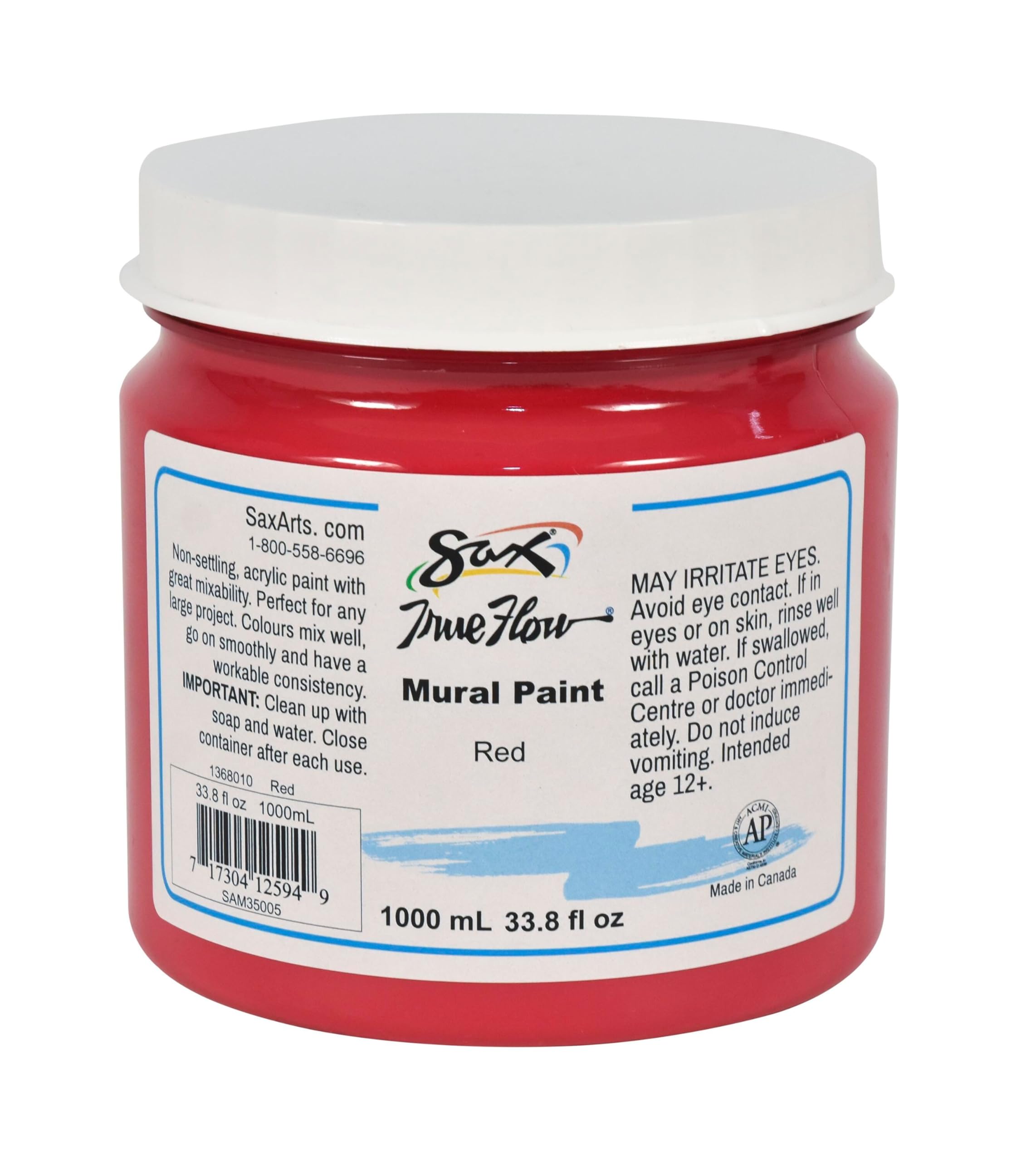 Sax True Flow Mural Paint - 1 Quart - Red