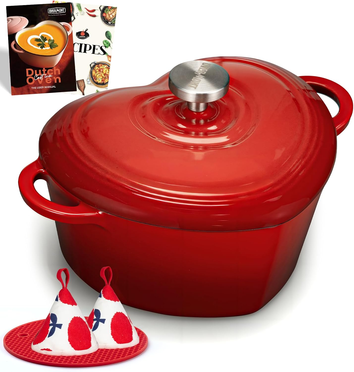 Overmont Heart-Shaped Dutch Oven