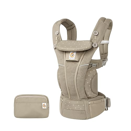Ergobaby Omni Breeze - Portabebés de malla transpirable para recién nacidos a niños pequeños con soporte lumbar mejorado y flujo de aire (7-45