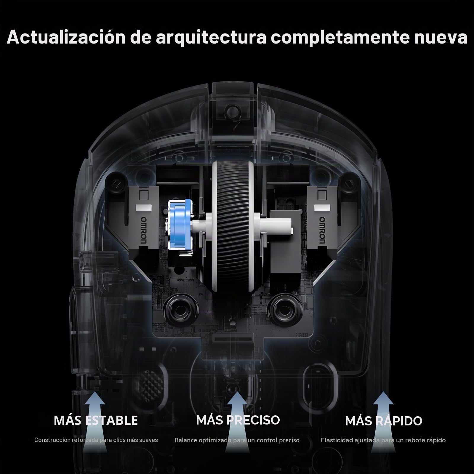 MCHOSE A7V2 Pro Ultra Ligero Ratón Inalámbrico Gaming Ratón 26000DPI Sensor 8K Hz Frecuencia de muestreo 650IPS Ratón Gaming con BT 5.0 2.4GHz y cable, Más de 200 horas de duración de la batería