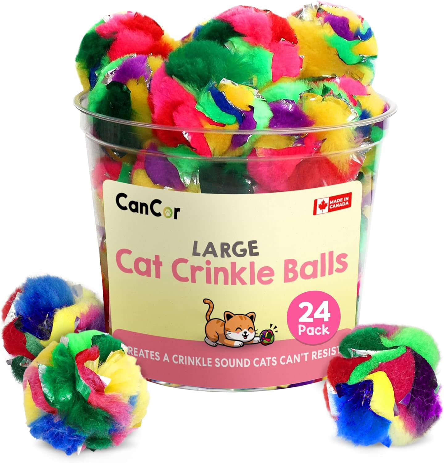 cancor innovaciones Crinkle Ball Cat Toy