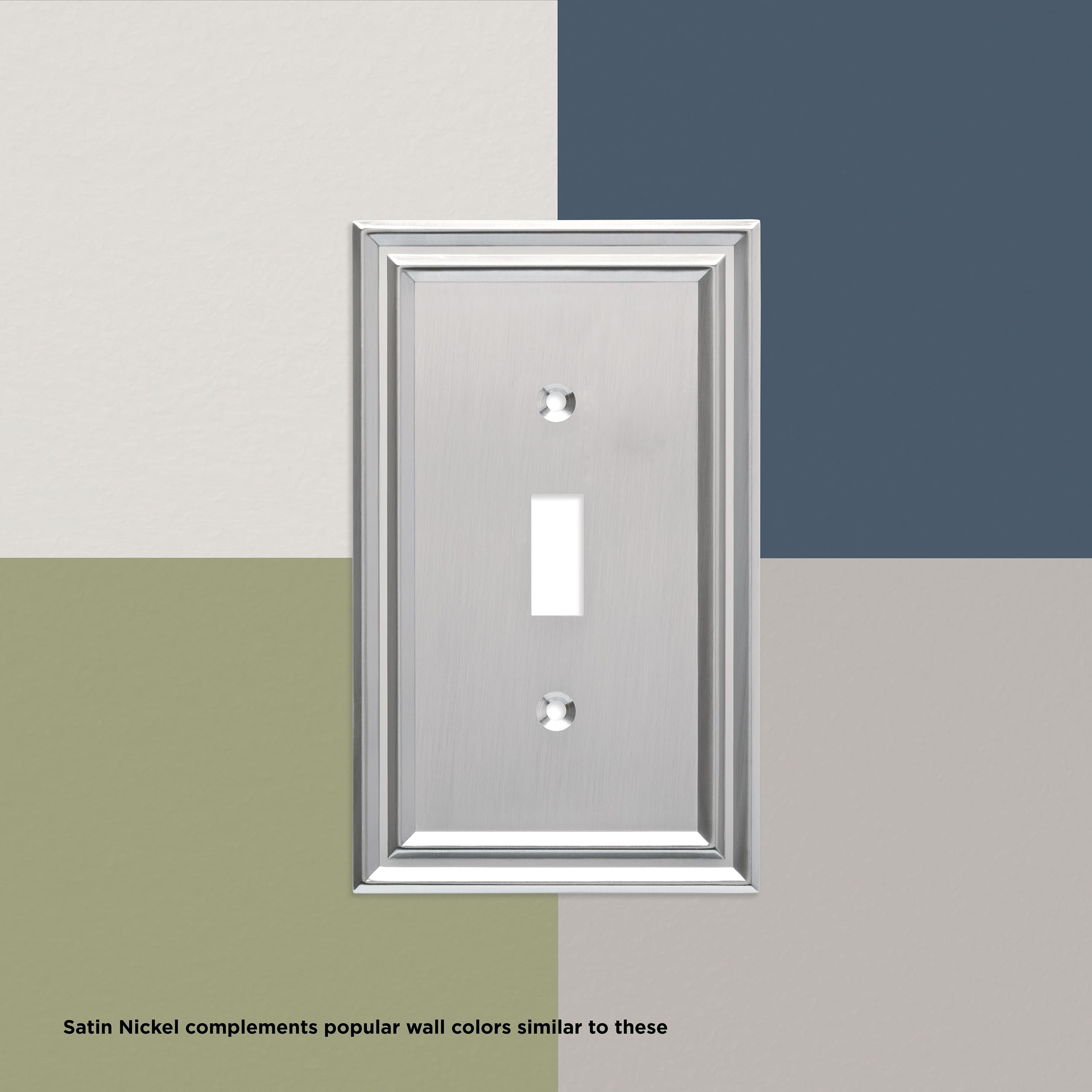 Franklin Brass W35219-SN-C Classic Architecture Decorator Wall Plate/Switch Plate/Cover, Single, Satin Nickel