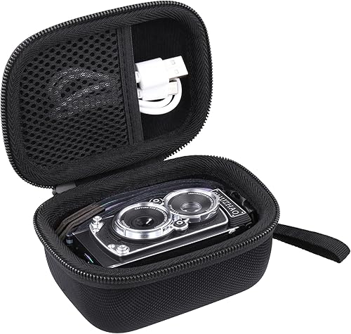 Miniatura 2 de CHUZHAO - Funda para cámara digital CHUZHAO vintage, compatible con cámara portátil de enfoque automático de bolsillo pequeño, estilo TLR, retro,