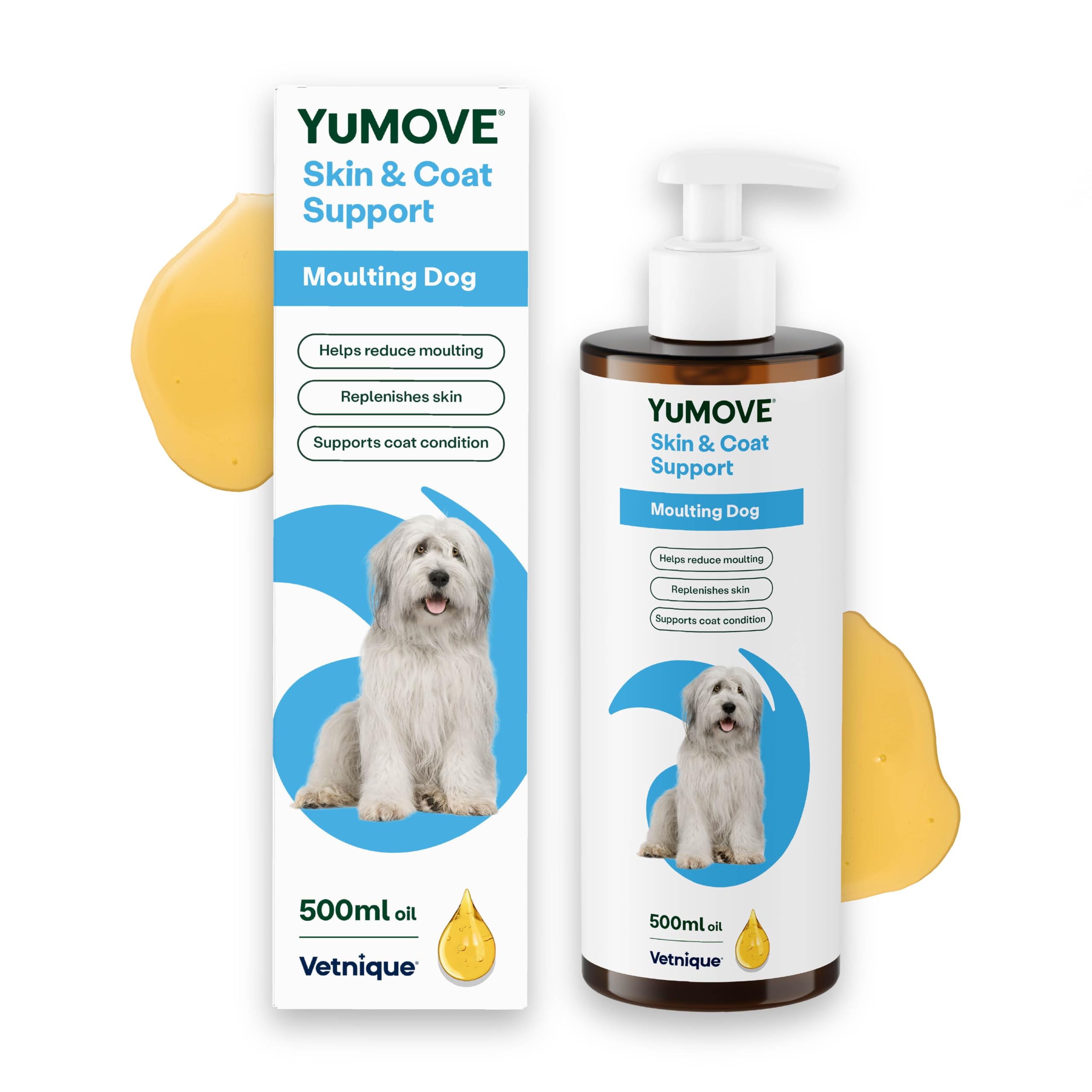 YuMOVE Skin & Coat Care Moulting Supplement for Dogs, Coat and Skin Supplement for Dogs with Skin Irritation, Dull Coats and Excess Moulting, 500ml