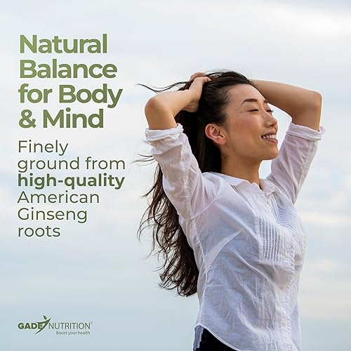 Miniatura 4 de Gade Nutrition - Extracto de ginseng americano en polvo, hoja de Panax quinquefolius sin OMG, sin gluten, sin lácteos, 8.8 onzas, 1000 mg por