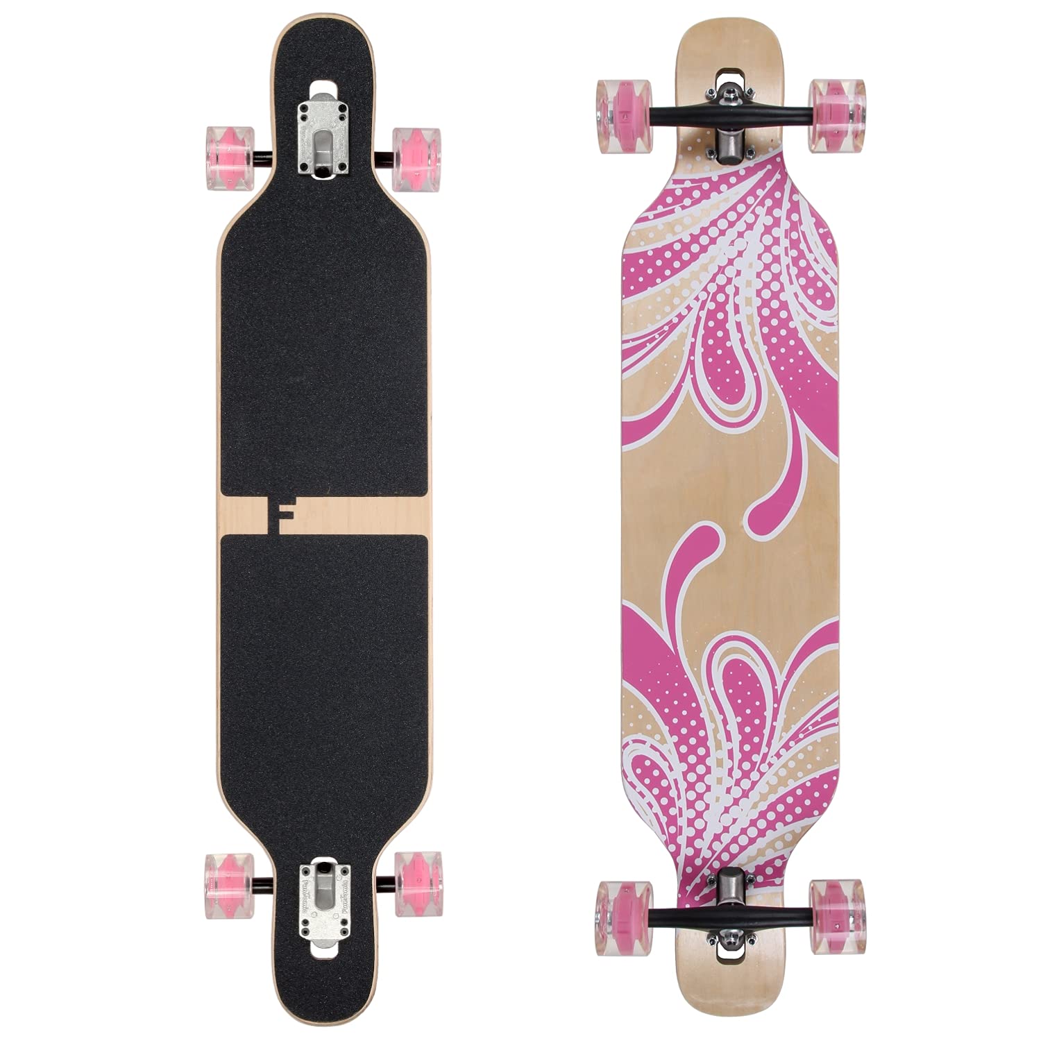 Buy FunTomia Longboard with 3 Flex Steps Drop Through Cruiser Complete