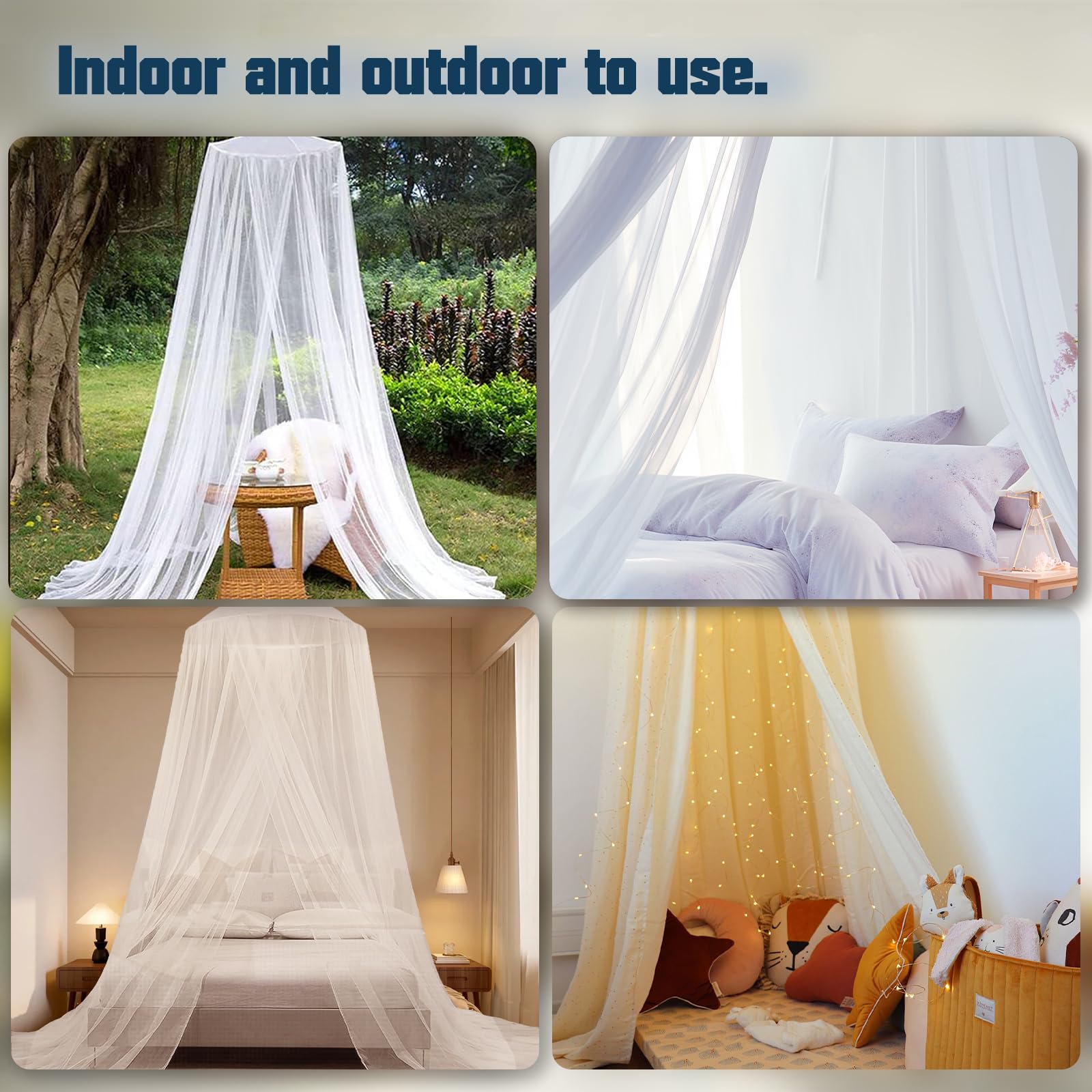 Zanzariera Letto, 60×250×1100cm Zanzariera Letto Matrimoniale, Zanzariera per Letto, Zanzariera Da Letto Baldacchino, Zanzariera a Tenda per Letto, Adatto Per Interni Ed Esterni