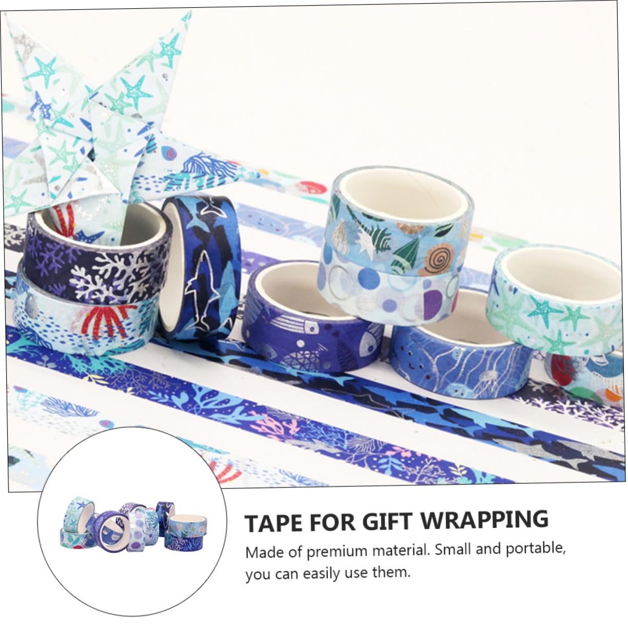 Lurrose 30rotoli Nastro Adesivo Decorativo Washi Confezione Da Ocean Series Per Fai Da Te Crafting e Decorazioni Artistiche