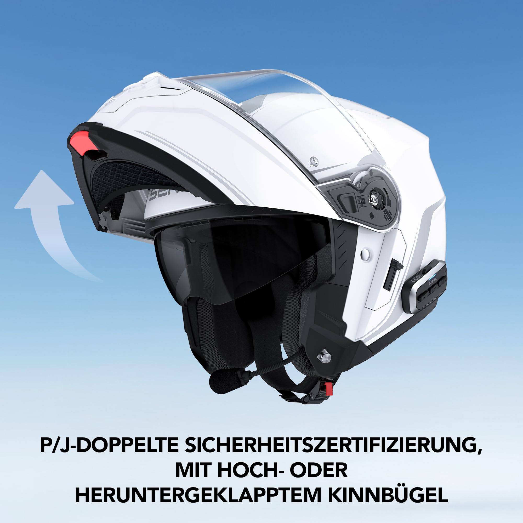 Sena Outrush 2 modularer intelligenter Motorradhelm mit Bluetooth-Konnektivität und Mesh-Intercom