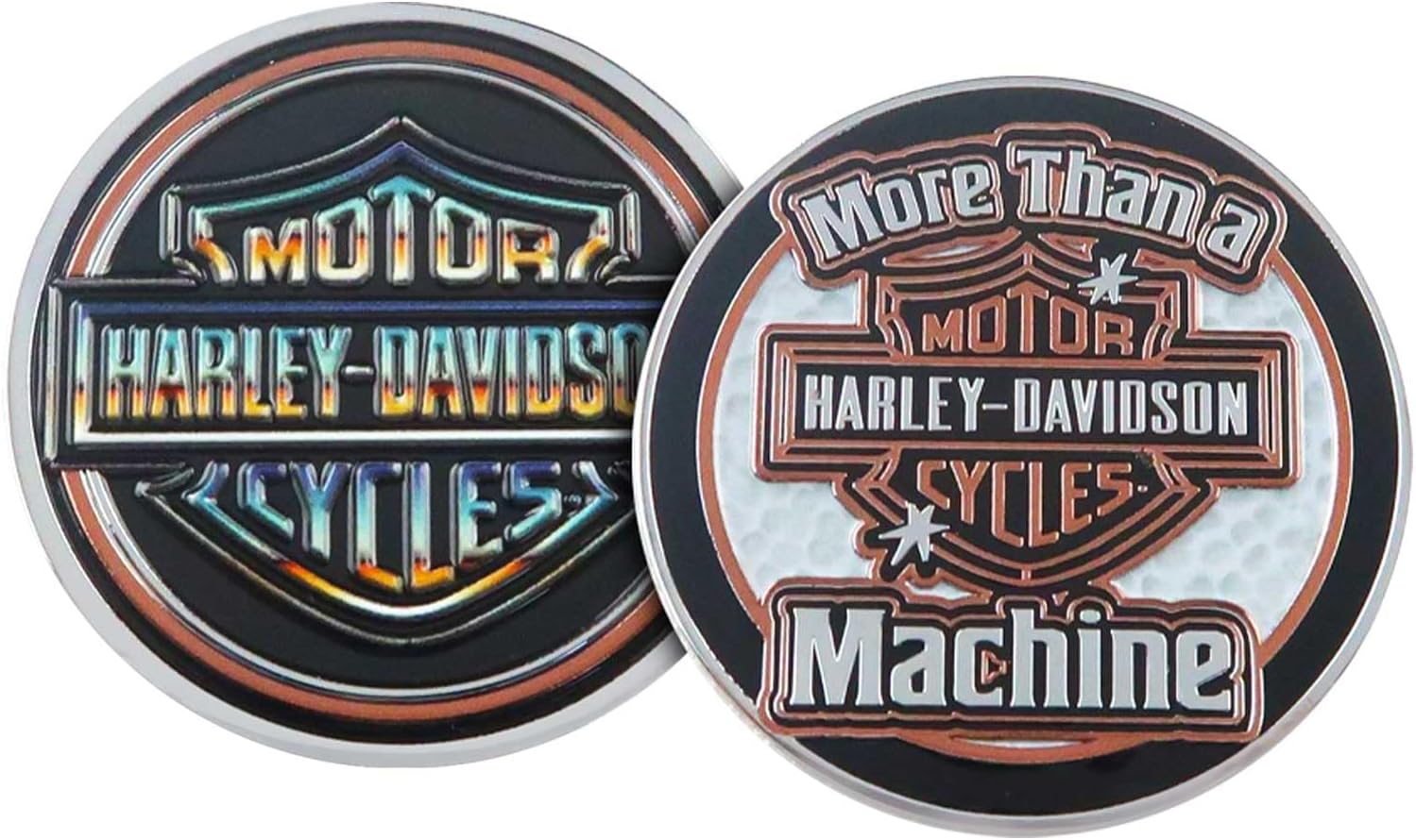 Harley-Davidson More Machine Metal Bar & Shield Challenge Coin, 1.75 in - Black