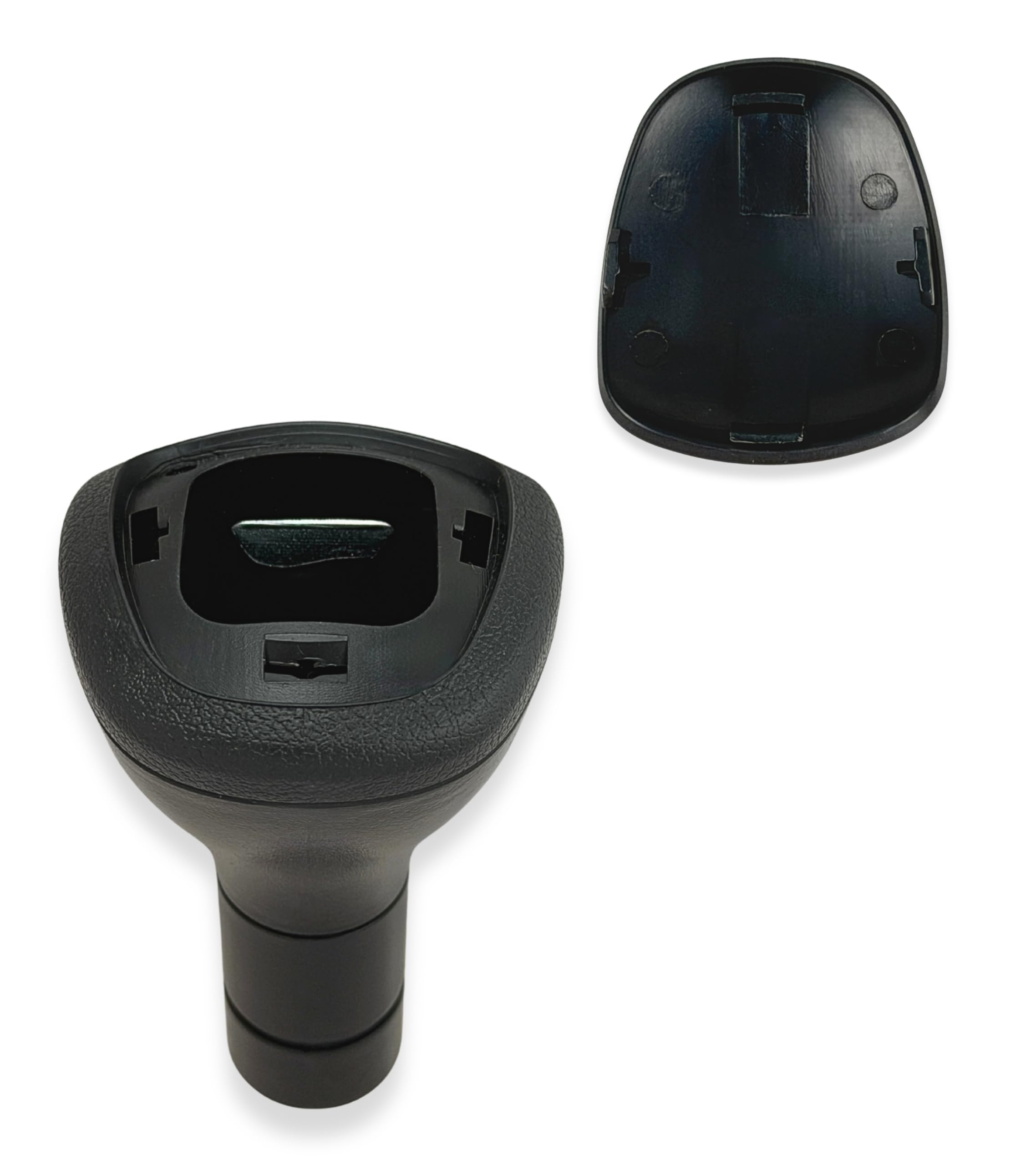 1neiSmartech Pomello per Leva Asta del Cambio 5 Marce Compatibile con Lancia Ypsilon (312) 2011–2015, Colore Nero con Lente Lucida Nera, Retromarcia a Destra