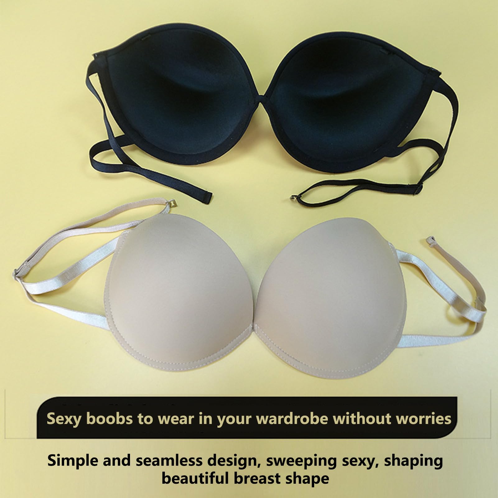 Almohadillas de sujetador sin costuras elevación natural una pieza Parche pecho autoadhesivo fruncido Push-up esfuerzo Comodidad invisible Rojo-A