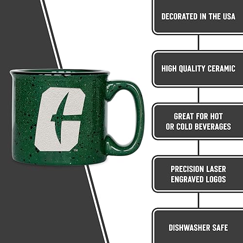 Miniatura 368 de Rico Industries NCAA Utah Utes - Taza de café personalizada de 12 onzas con logotipo grabado con láser profundo, taza de cerámica para acampar con