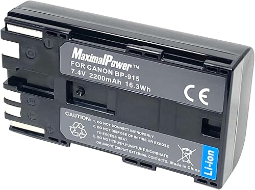 Miniatura 6 de MaximalPower Batería de repuesto de 2200 mAh para Canon BP-915 vl-10LI, ES4000, ES8400V, ES75, E S8200V, ES8100V, ES50, ES55