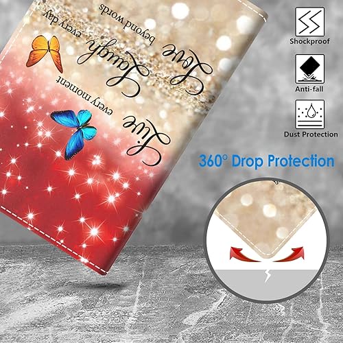 Miniatura 5 de WEUIUJKILO Funda para tablet Kindle Fire HD 10 de 10.1 pulgadas (97 generación, versión 20192017)  Funda de piel sintética con diseño de purpurina